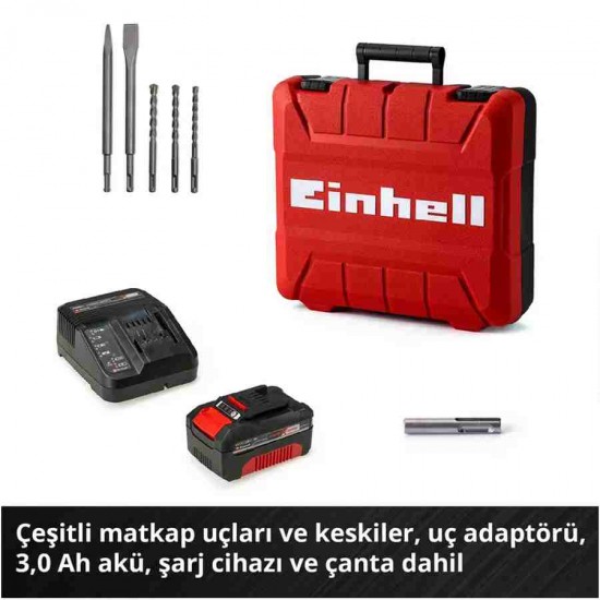 Einhell HEROCCO 1adx3,0Ah Akü 5Parça Uç Akülü Matkap ve Kırıcı Delici Seti