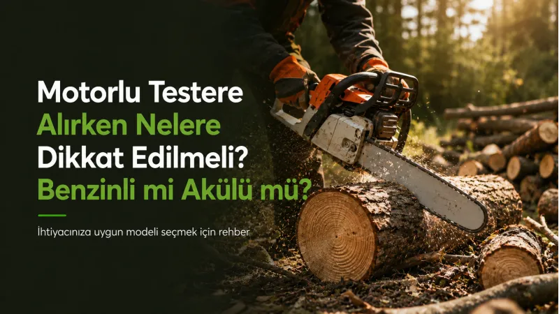 Motorlu Testere Alırken Nelere Dikkat Edilmeli? Benzinli mi Akülü mü?