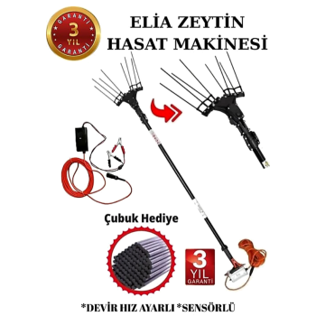 Elia 33V 540W 3.4m 2.8kg Sensörlü Teleskopik Taraklı Çırpıcı Akülü Zeytin Hasat Makinesi