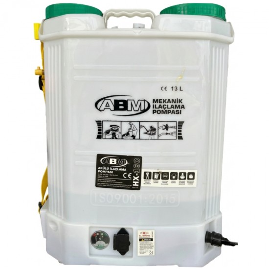 abm 16lt 130cm 5.5kg 12V 8Ah Sırt Tipi Akülü İlaçlama Makinesi abm 16lt 130cm 5.5kg 12V 8Ah Sırt Tipi Akülü İlaçlama Makinesi