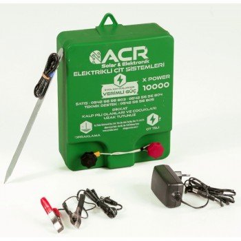 ACR xpower 10000 G12V Ç10000V 5joule 2kg Standart Elektrikli Çit Cihazı Eko Set ACR xpower 10000 G12V Ç10000V 5joule 2kg Standart Elektrikli Çit Cihazı Eko Set