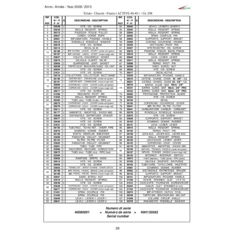 Active 4HV836 2.5bg 38cc 35cm 3.8kg Benzinli Motorlu Testere