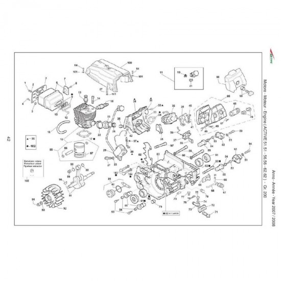 Active 510052 3.8hp 51cc Benzinli Motorlu Testere