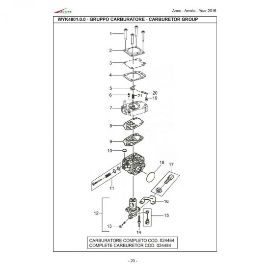 Active H24/600 1.2hp 23cc 60cm 5.5kg 2T Benzinli Çit Budama Makinesi