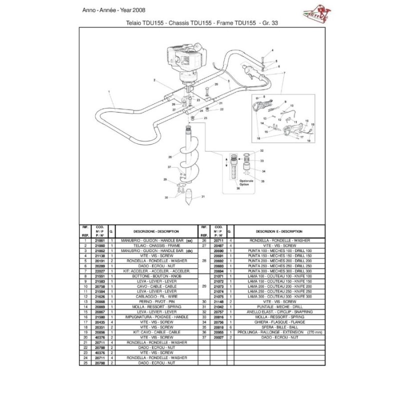 Active TDU155 3hp 51.7cc 15kg 2T Benzinli Toprak Burgu Makinesi Active TDU155 3hp 51.7cc 15kg 2T Benzinli Toprak Burgu Makinesi