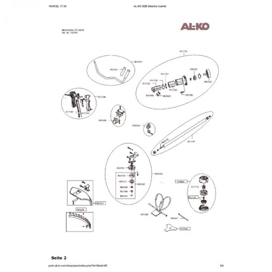 ALKO BC 500 B 2.6bg 50.8cc 7.7kg Yan Tip Benzin Motorlu Tırpan