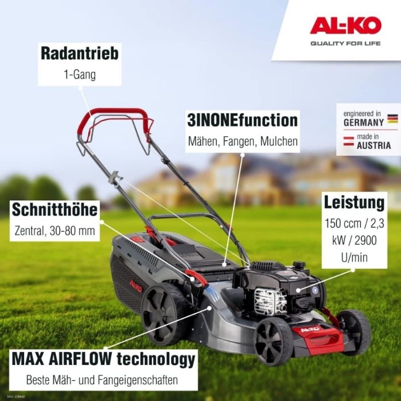 ALKO COMFORT 51.0 SP B B&S 625 EXI Motorlu Benzinli Çim Biçme Makinesi