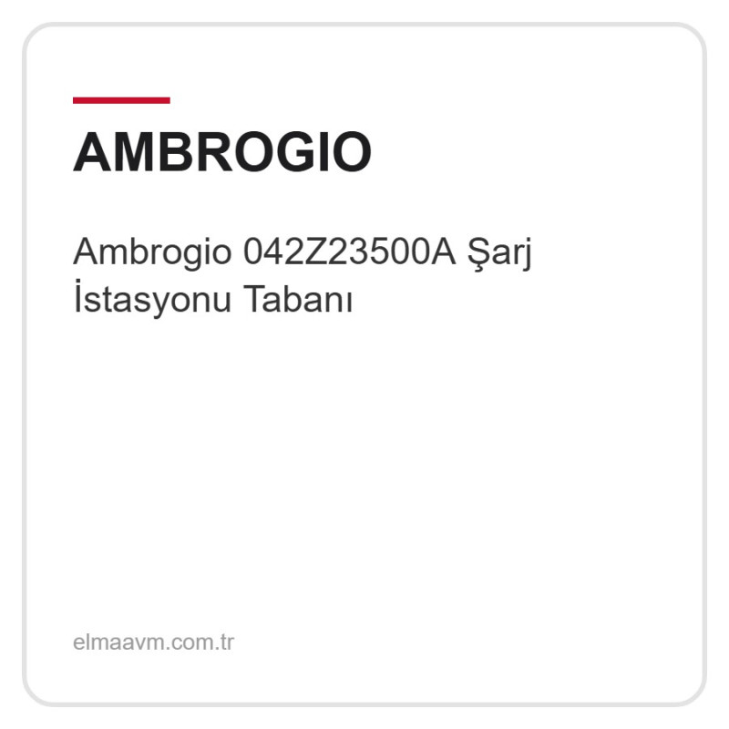 Ambrogio 042Z23500A Şarj İstasyonu Tabanı