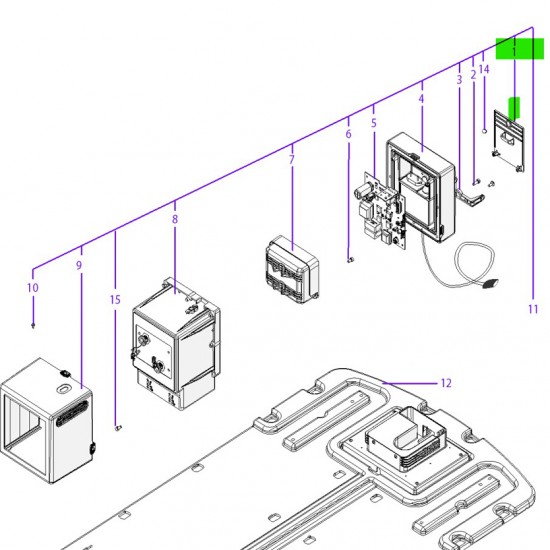 Ambrogio 042Z37200A Çim Biçme Robotu Şarj Kulesi Arka Kapak