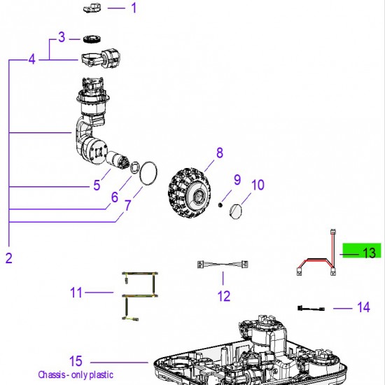 Ambrogio 050CB01.01 Quad E Çim Biçme Robotu Akü Bağlantı Kablosu