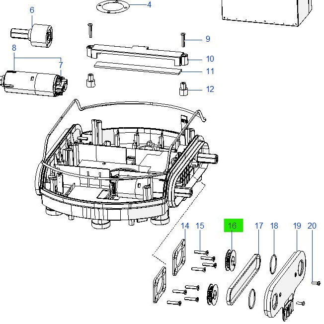 Ambrogio 050Z06300A.3 L60 Teker Kayış Kasnağı