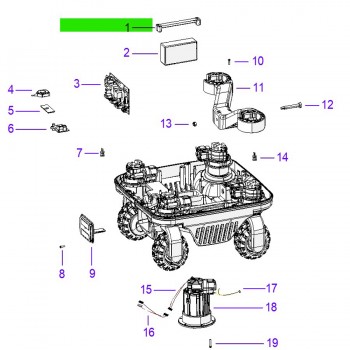 Ambrogio 051Z14700A Quad, L32, L35 Akü Sabitleme Plakası