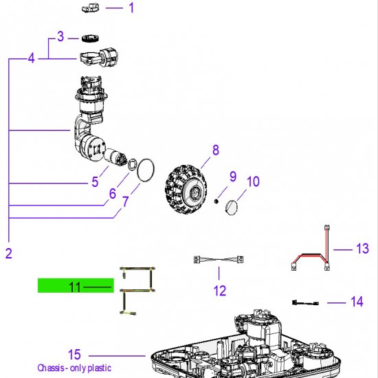 Ambrogio 075CB01.03 Quad E Çim Robotu Anakart Sürücü CAN Kablosu