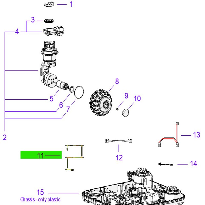 Ambrogio 075CB01.03 Quad E Çim Robotu Anakart Sürücü CAN Kablosu