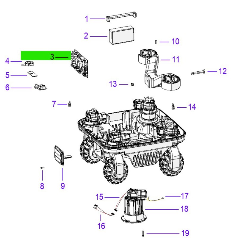 Ambrogio 075E02500A_R Quad E Çim Biçme Robotu Anakart Ambrogio 075E02500A_R Quad E Çim Biçme Robotu Anakart