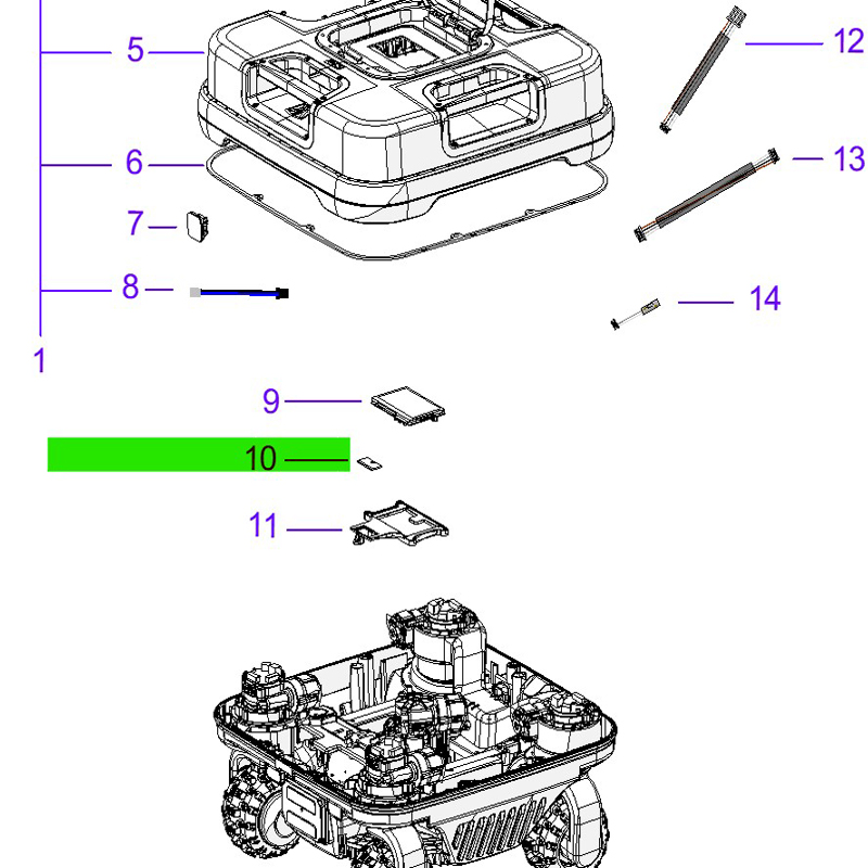 Ambrogio 075E02800A_R Quad E Çim Biçme Robotu Stop Buton Sensörü Ambrogio 075E02800A_R Quad E Çim Biçme Robotu Stop Buton Sensörü