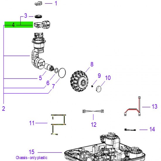 Ambrogio 075Z48600A_R Quad E Çim Biçme Robotu Direksiyon Motoru