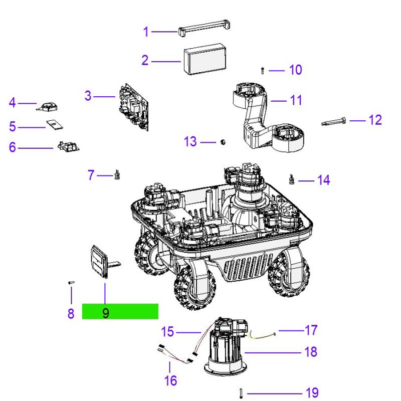Ambrogio 075Z50100A_R Quad E Çim Biçme Robotu Temaslı Şarj Modülü