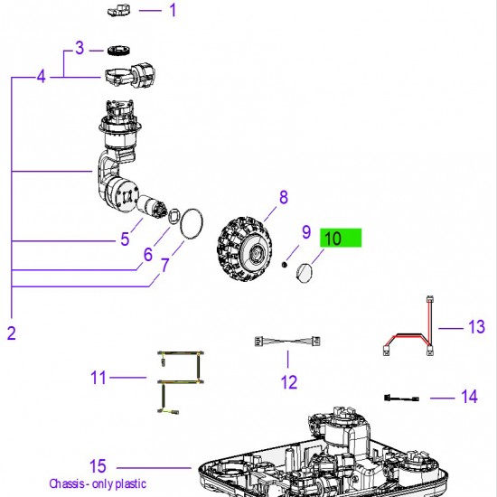 Ambrogio 075Z51900A Quad Çim Biçme Robotu Teker Kapağı