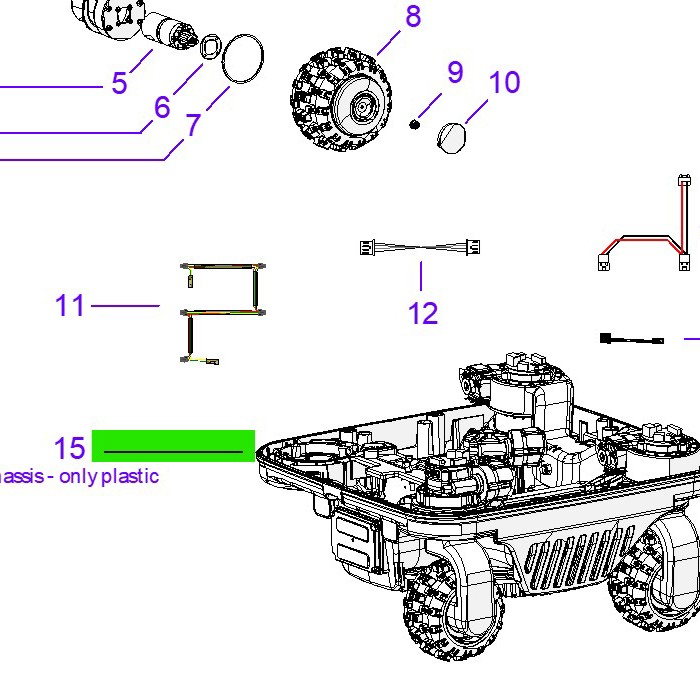 Ambrogio 075Z53500A_R Quad E Çim Biçme Robotu Alt Gövde