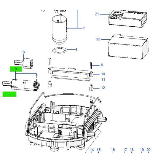 Ambrogio 50-A0008-00 L60 Şanzımanlı Teker Motoru