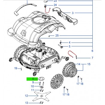 Ambrogio 50-D0016-00 L60 Bıçak Motor Dış Destek Plakası