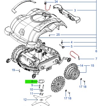 Ambrogio 50-D0016-00 L60 Bıçak Motor Dış Destek Plakası