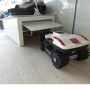 bluebee Ahşap Düz Çatılı Beyaz Çim Biçme Robotu Garajı