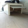 bluebee Ahşap Düz Çatılı Beyaz Çim Biçme Robotu Garajı