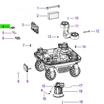 Ambrogio C01219_R Quad E Çim Biçme Robotu GPS Anteni