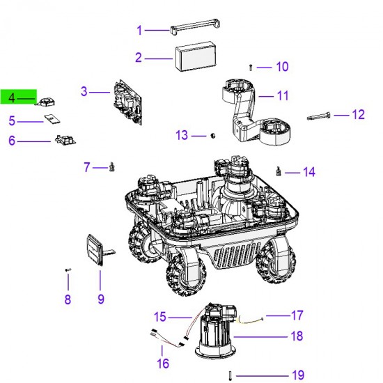 Ambrogio C01219_R Quad E Çim Biçme Robotu GPS Anteni
