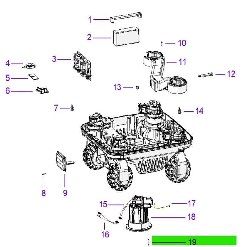 Ambrogio C02547 Quad E Çim Biçme Robotu M5x25 A2 Torx Civata