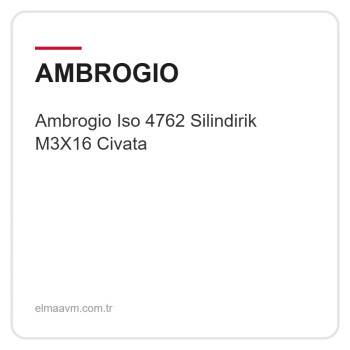 Ambrogio Iso 4762 Silindirik M3X16 Civata