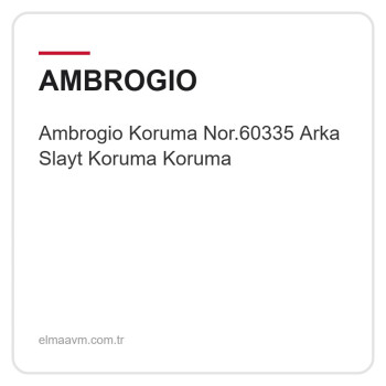 Ambrogio Koruma Nor.60335 Arka Slayt Koruma Koruma