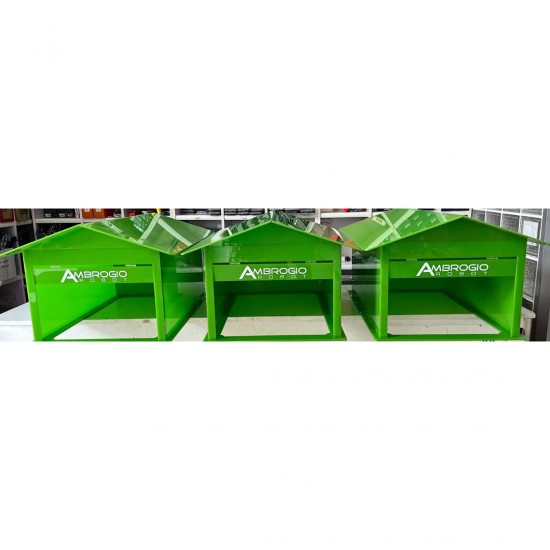 Ambrogio Plexiglass Yeşil Çim Biçme Robotu Garajı Ambrogio Plexiglass Yeşil Çim Biçme Robotu Garajı
