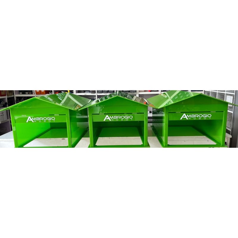 Ambrogio Plexiglass Yeşil Çim Biçme Robotu Garajı Ambrogio Plexiglass Yeşil Çim Biçme Robotu Garajı