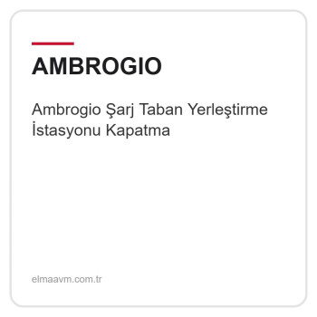 Ambrogio Şarj Taban Yerleştirme İstasyonu Kapatma Ambrogio Şarj Taban Yerleştirme İstasyonu Kapatma