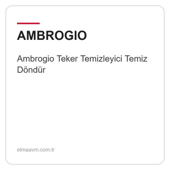 Ambrogio Teker Temizleyici Temiz Döndür
