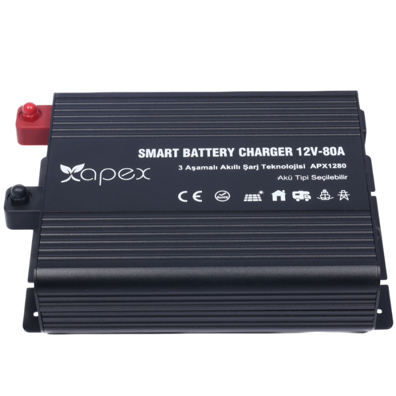 Apex APX1280 12V 80Ah Akü Şarj Cihazı