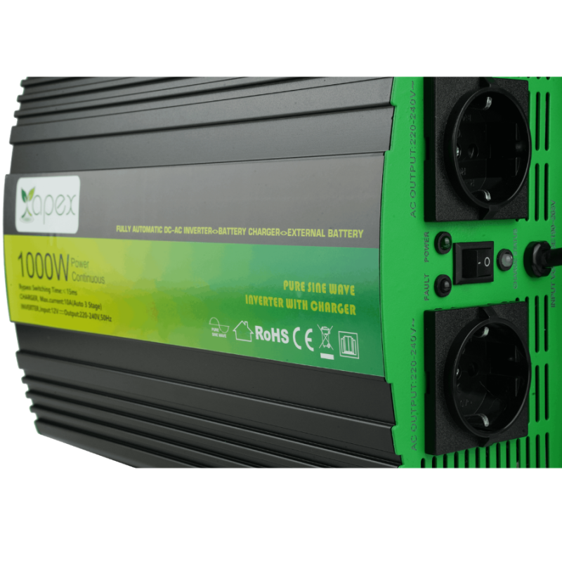 Apex NPS 2000W 12V Şarjlı Tam Sinüs İnvertör