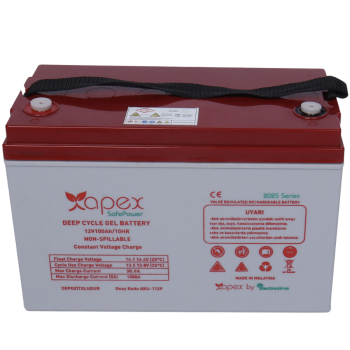 Apex Safepower 12V 100Ah 28.2kg Jel Akü