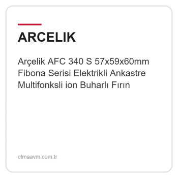 Arçelik AFC 340 S 57x59x60mm Fibona Serisi Elektrikli Ankastre Multifonksli ion Buharlı Fırın