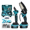 Assur 58Vf 32mm 21V 5Ahx2Ad Kablosuz 15cm 18.5 diş Akülü Mini Testere ve Budama Makası Seti