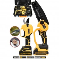 Assur ASR1050 32mm 18V 1.5Ahx2Ad Kablosuz 10cm 14diş Akülü Mini Testere ve Budama Makası Seti Assur ASR1050 32mm 18V 1.5Ahx2Ad Kablosuz 10cm 14diş Akülü Mini Testere ve Budama Makası Seti