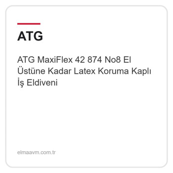 ATG MaxiFlex 42 874 No8 El Üstüne Kadar Latex Koruma Kaplı İş Eldiveni