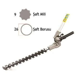 Baco Ø26mm 9diş Motorlu Tırpan Yüksek Lükstrüm Çit Biçme Aparatı