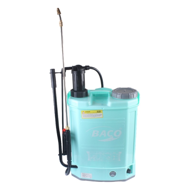 Baco BC 16S A 16lt 6kg 12V 8Ah Sırt Tipi Kollu ve Akülü İlaçlama Makinesi