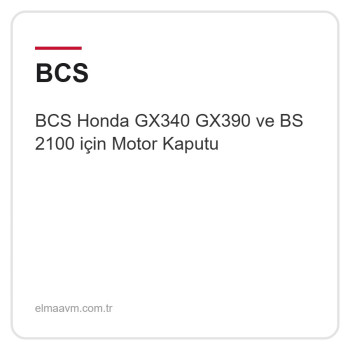 BCS Honda GX340 GX390 ve BS 2100 için Motor Kaputu