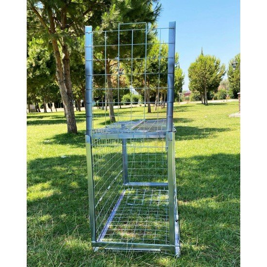 bluebee 120x68x48mm 2.5mm Çelik Telli Köpek Yakalama Kafesi