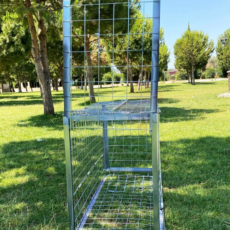 bluebee 120x68x48mm 2.5mm Çelik Telli Köpek Yakalama Kafesi